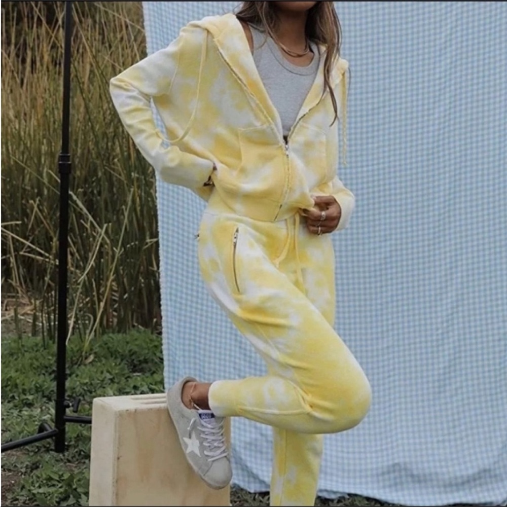 Sincerely Jules Yellow Tie-Dye Joggers